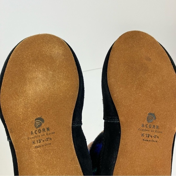 Acorn Kadabra Fleece Slippers Moccasins Wild Critters Kids Size 13 1/2 - 2 1/12 - Picture 11 of 13